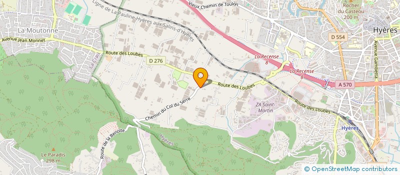 localisation de l'entreprise LA VOITURE NOIRE  HYERES