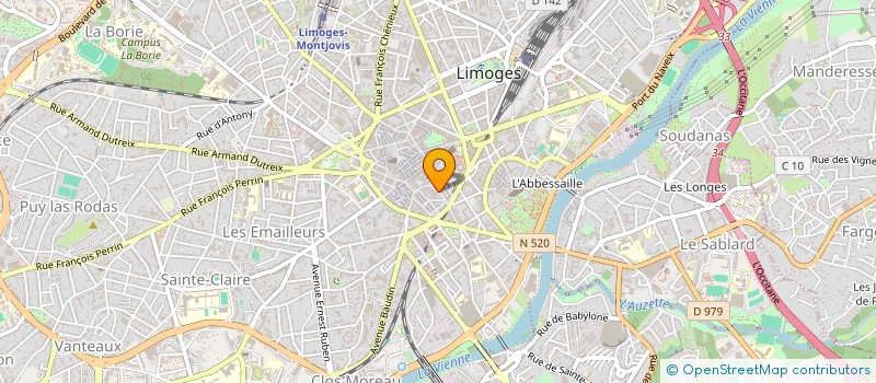 localisation de l'entreprise LA VOIX DES CHANTIERS à LIMOGES