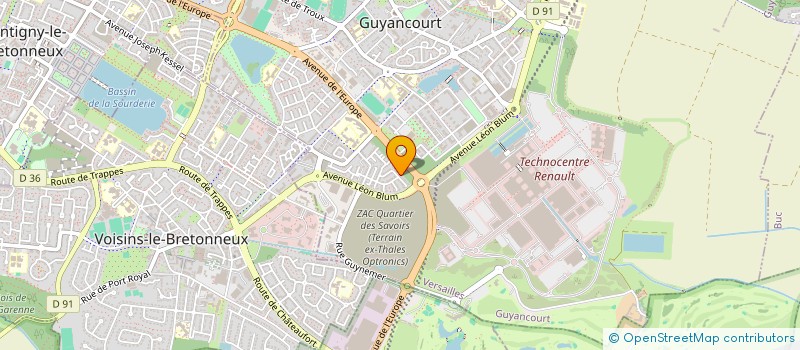 localisation de l'entreprise LA VOIX DU LUTHIER  GUYANCOURT