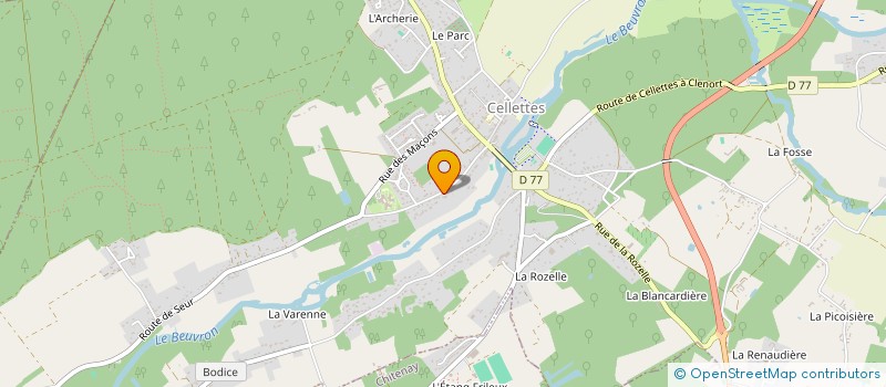 localisation de l'entreprise LA VOIZELLE à CELLETTES