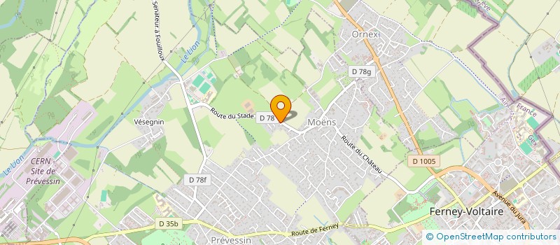 localisation de l'entreprise LA VOK ET CIE à PREVESSIN-MOENS