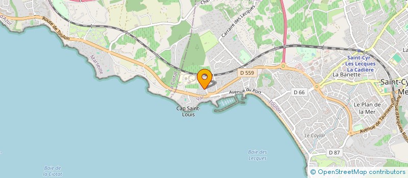 localisation de l'entreprise LA VOLIERE à SAINT-CYR-SUR-MER