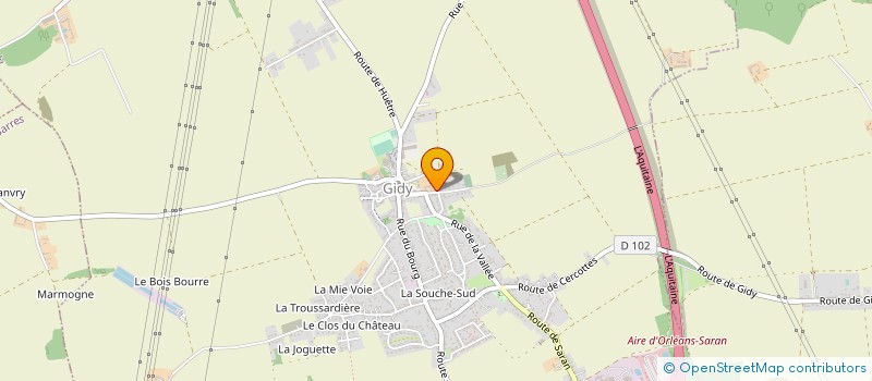 localisation de l'entreprise LA VOLIERE à GIDY