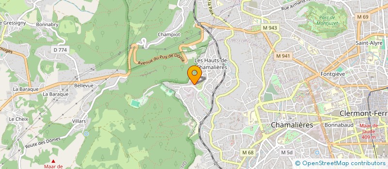 localisation de l'entreprise LA VOREILLE  CHAMALIERES