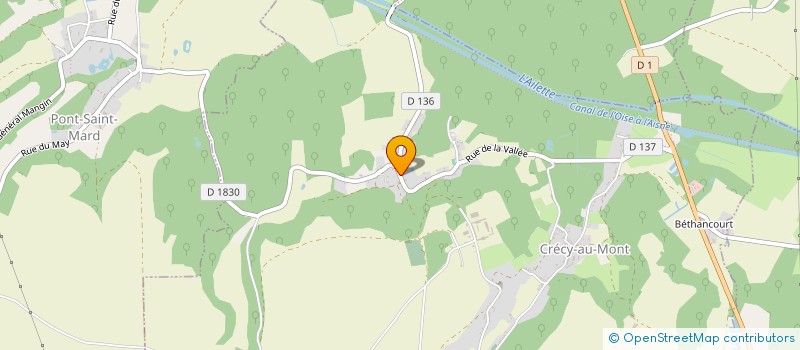 localisation de l'entreprise LA VOUIVRE MECANIQUE  CRECY-AU-MONT