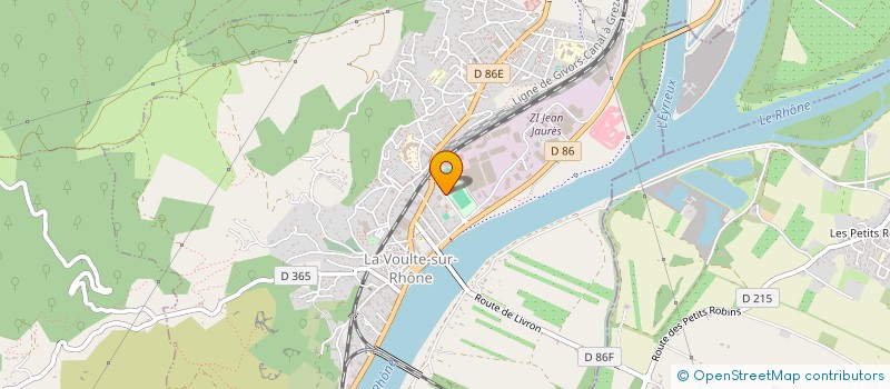 localisation de l'entreprise LA VOULTE OMNISPORTS à LA VOULTE-SUR-RHONE