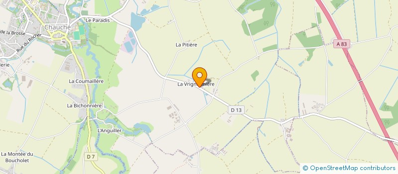 localisation de l'entreprise LA VRIGNONNIERE à CHAUCHE