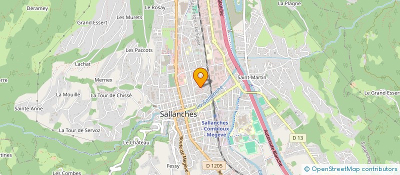 localisation de l'entreprise LA VUE BLANCHE  SALLANCHES