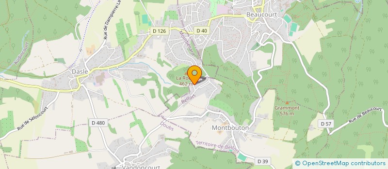 localisation de l'entreprise LA VUE DES VOSGES à MONTBOUTON