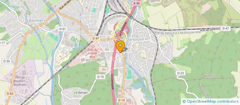 localisation de l'entreprise LA XIII VARIANTE  DANJOUTIN