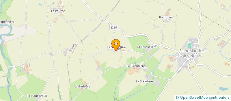 localisation de l'entreprise LA ZINERE à SAINT-MAURICE-DES-NOUES