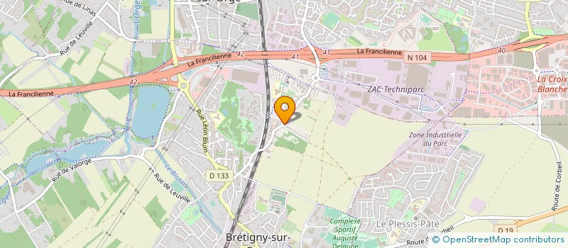localisation de l'entreprise LA2 à BRETIGNY-SUR-ORGE
