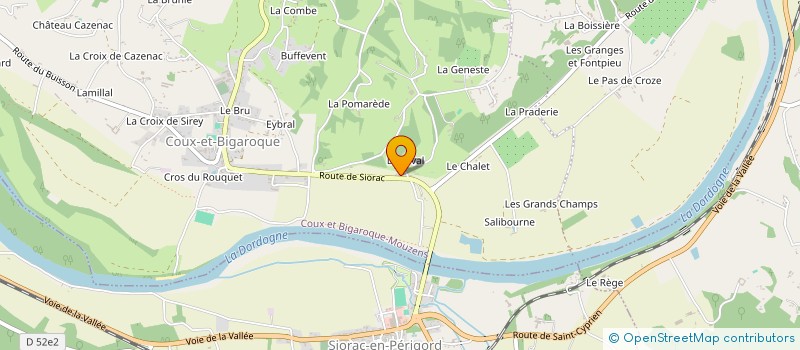 localisation de l'entreprise LA2  COUX ET BIGAROQUE-MOUZENS