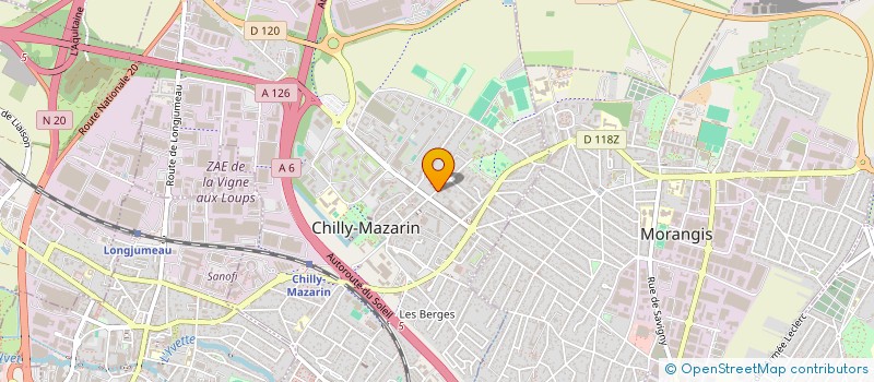 localisation de l'entreprise LA2F TRANSPORT à CHILLY-MAZARIN