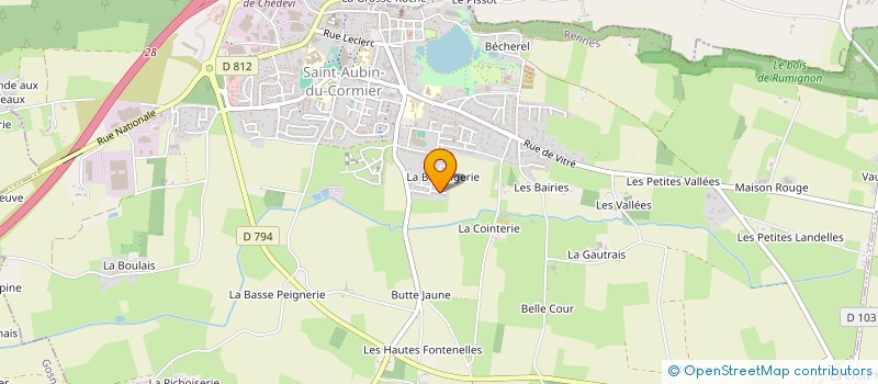 localisation de l'entreprise LA2M  SAINT-AUBIN-DU-CORMIER