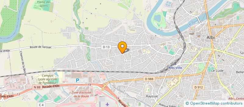 localisation de l'entreprise LAAC à ALBI