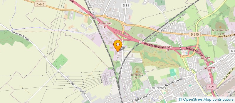 localisation de l'entreprise LAAMIMAT FIBRE TELECOM à ESCAUDAIN