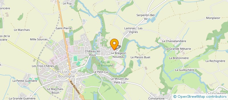 localisation de l'entreprise LAAS  LES LUCS-SUR-BOULOGNE