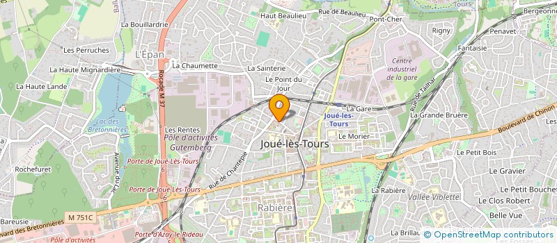 localisation de l'entreprise LAB 2.2 à JOUE-LES-TOURS