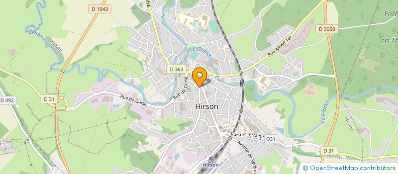 localisation de l'entreprise LAB à HIRSON