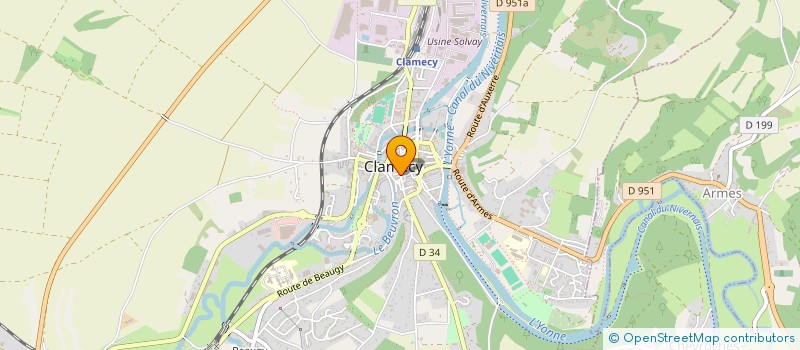 localisation de l'entreprise LAB ANALYSES BIOLOGIE MEDIC CHAMPION à CLAMECY