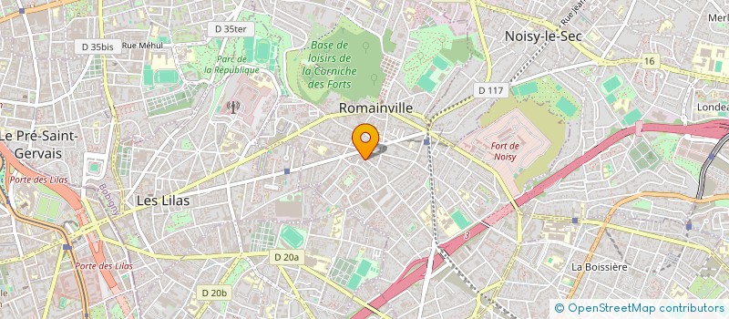 localisation de l'entreprise LAB DISTRIBUTION à ROMAINVILLE