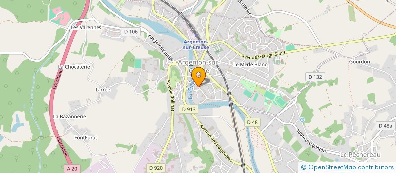 localisation de l'entreprise LAB'S BIO à ARGENTON-SUR-CREUSE
