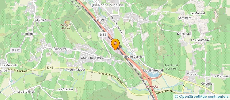 localisation de l'entreprise LAB-SERVICE SAS à LA ROCHE-VINEUSE