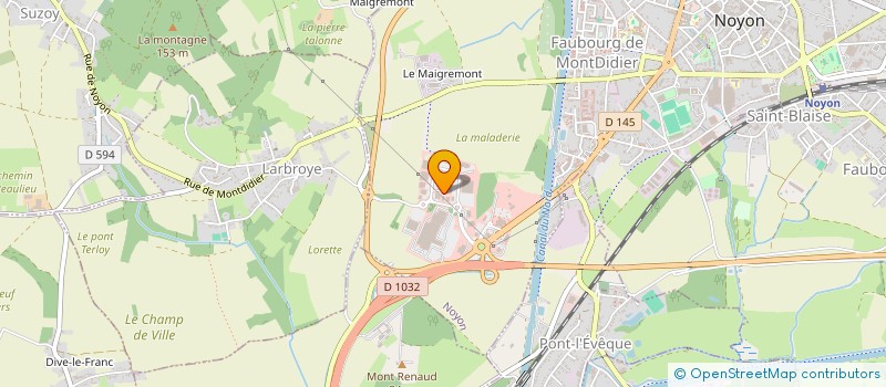 localisation de l'entreprise LABADRHO  NOYON