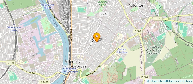 localisation de l'entreprise LABADY-PEINTURE à VILLENEUVE-SAINT-GEORGES