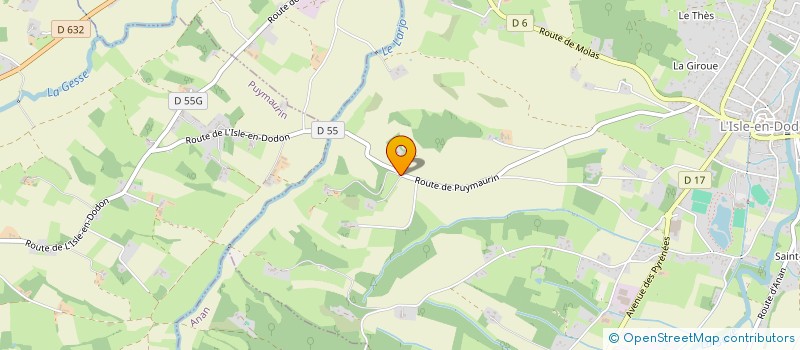 localisation de l'entreprise LABATUT ART & VIE  L'ISLE-EN-DODON