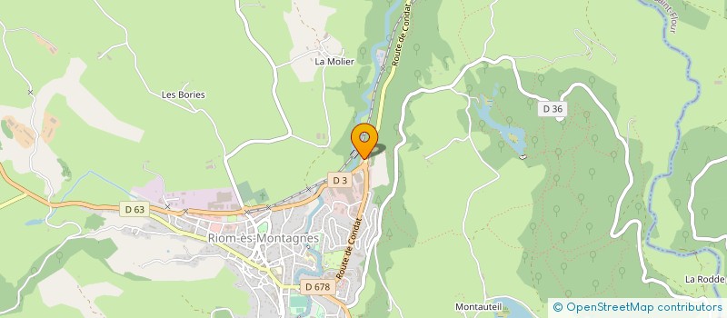 localisation de l'entreprise LABBELEC à RIOM-ES-MONTAGNES