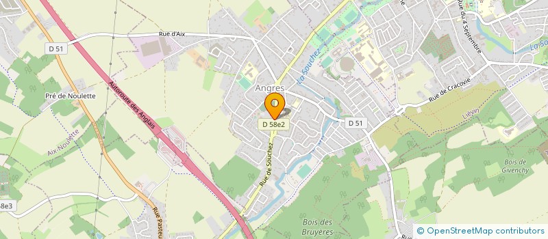localisation de l'entreprise LABECKI ASSURANCES à ANGRES
