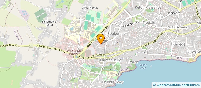 localisation de l'entreprise LABEL BATIMENT à SAINT-NAZAIRE