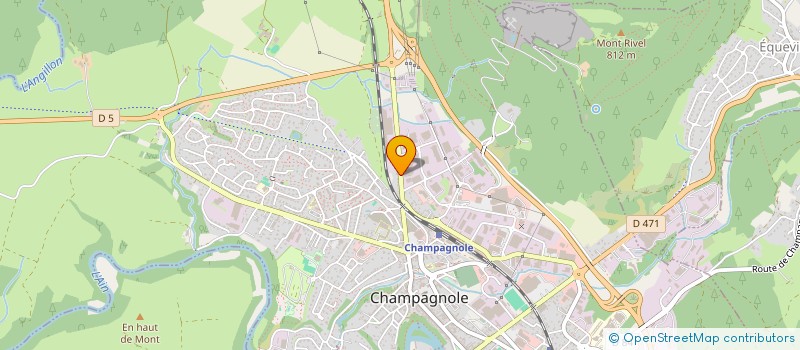 localisation de l'entreprise LABEL BLEU PLONGEE  CHAMPAGNOLE