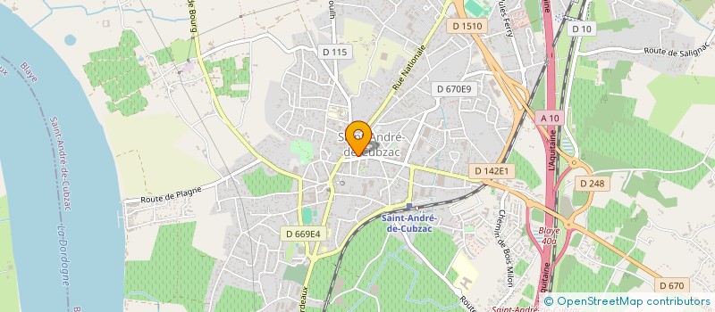 localisation de l'entreprise LABEL CHAUSSURES SAINT ANDRE à SAINT-ANDRE-DE-CUBZAC
