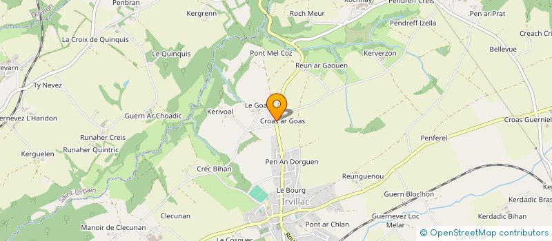 localisation de l'entreprise LABEL'DOUCHE  IRVILLAC