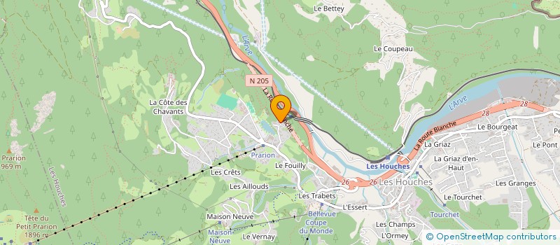 localisation de l'entreprise LABEL F.R.P  LES HOUCHES