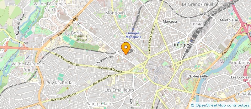 localisation de l'entreprise LABEL LABORIE à LIMOGES