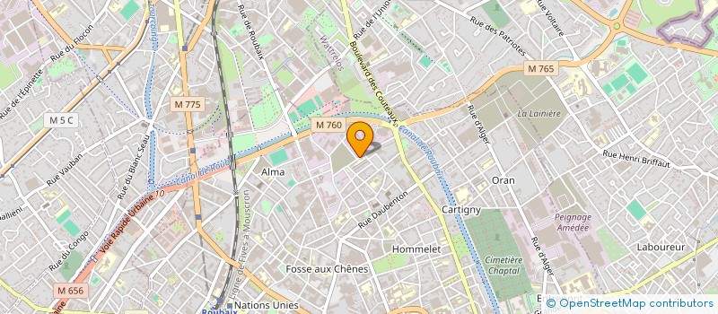 localisation de l'entreprise LABEL PARE BRISE  ROUBAIX