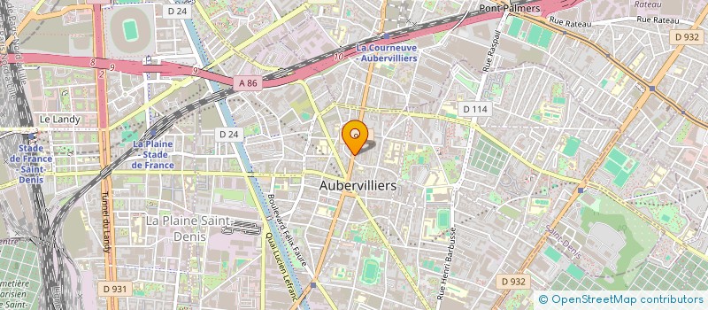 localisation de l'entreprise LABEL PEINTURE à AUBERVILLIERS