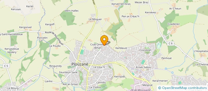 localisation de l'entreprise LABEL PLOMBERIE  PLOUZANE