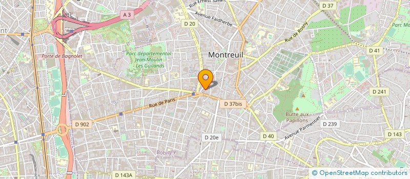 localisation de l'entreprise LABEL QUADRI à MONTREUIL