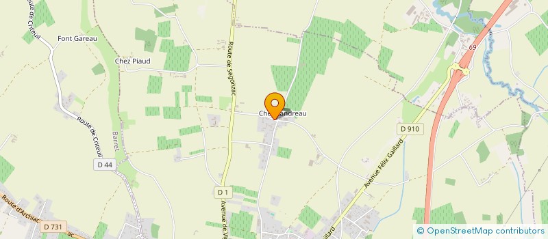 localisation de l'entreprise LABELCAZA  BARBEZIEUX-SAINT-HILAIRE