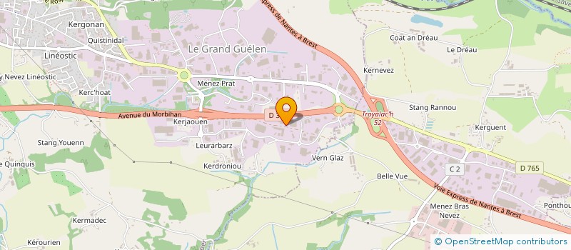 localisation de l'entreprise LABEXIA à QUIMPER
