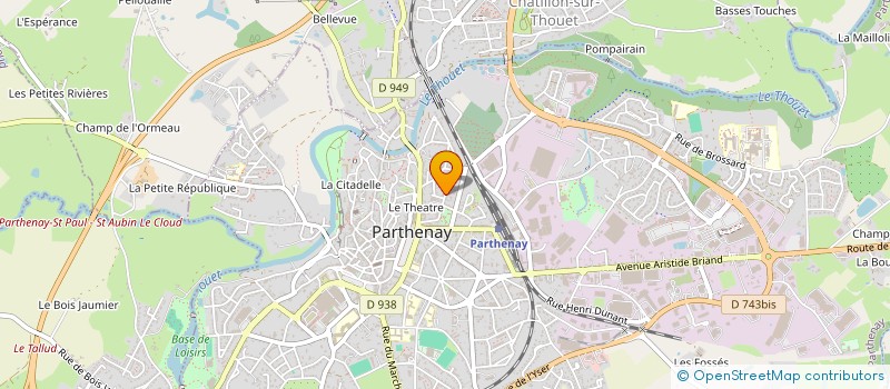 localisation de l'entreprise LABO 135 à PARTHENAY