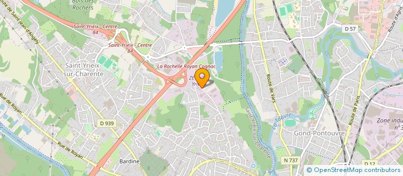 localisation de l'entreprise LABO 16 à SAINT-YRIEIX-SUR-CHARENTE