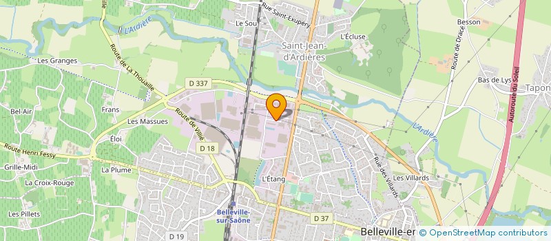 localisation de l'entreprise LABO 3B à BELLEVILLE-EN-BEAUJOLAIS