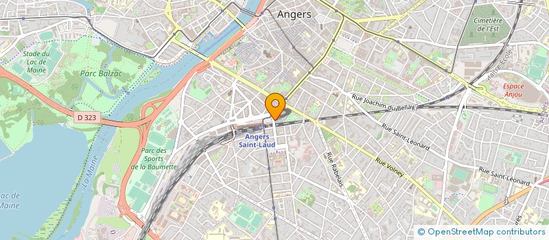 localisation de l'entreprise LABO ANALYS BIOLOG MEDIC DOCTEUR LEDUC à ANGERS