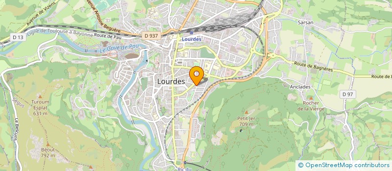 localisation de l'entreprise LABO.ANALYSE BIO. MEDIC.FLAIS ET CLUZAN à LOURDES